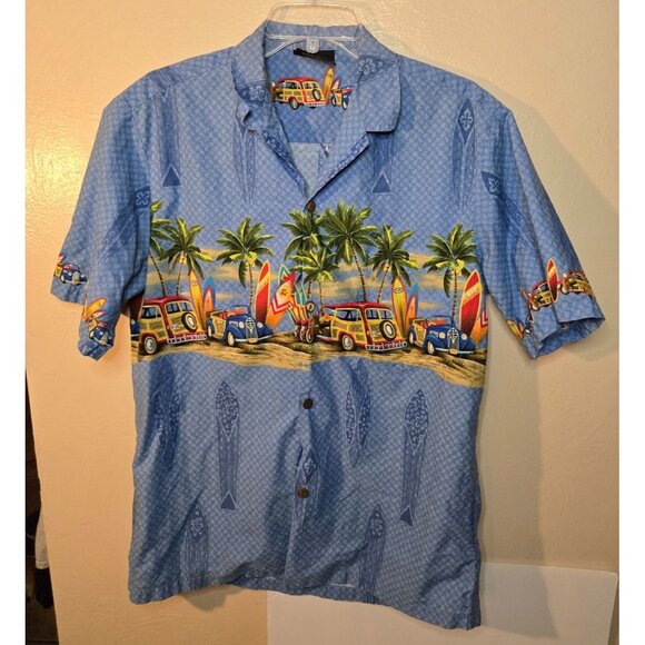 Royal Creation Men's Surfside Hawaiian Style Short Sleeve Button Down Size Large - Picture 1 of 4